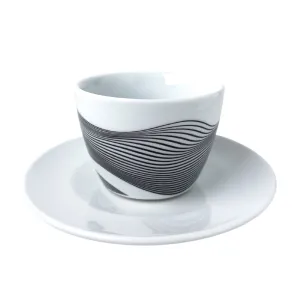 Caffé Diemme šálka Optical vlnité línie cappuccino L 150ml