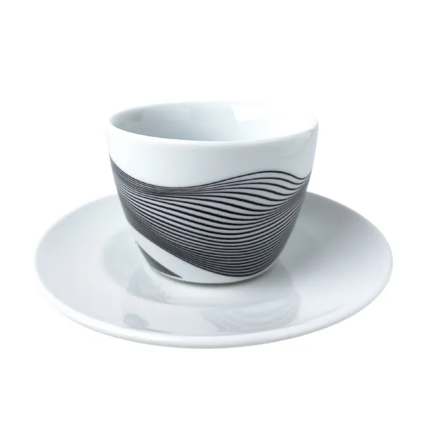 Caffé Diemme šálka Optical vlnité línie cappuccino L 150ml