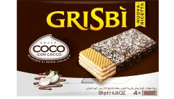 ZACHRÁŇ MA Grisbi oblátky s mliečnym krémom obalené v čokoláde a posypané kokosom 120g thumbnail-1