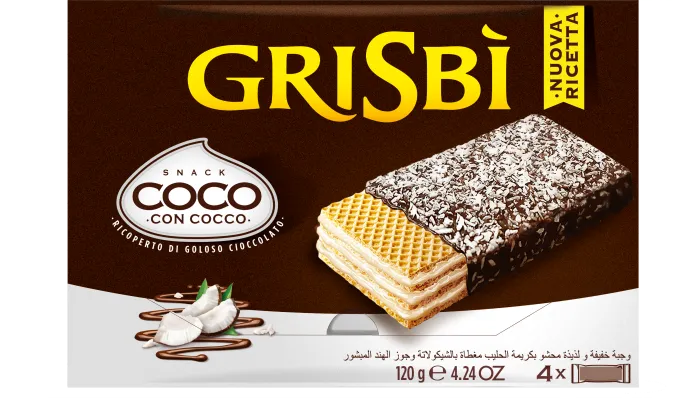 ZACHRÁŇ MA Grisbi oblátky s mliečnym krémom obalené v čokoláde a posypané kokosom 120g