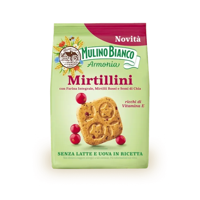 ZACHRÁŇ MA Mulino Bianco Mirtillini sušienky s celozrnou múkou, brusnicami a chia semienkami 270g