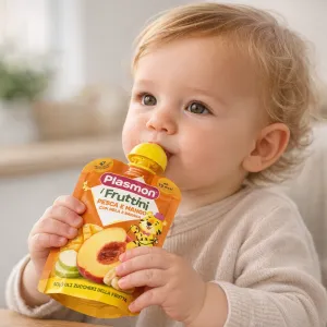 Plasmon ovocný príkrm z broskyne, manga, jablka a banánu 130g