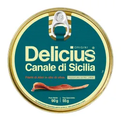 Delicius extra veľké sardely v olivovom oleji 90g thumbnail-1