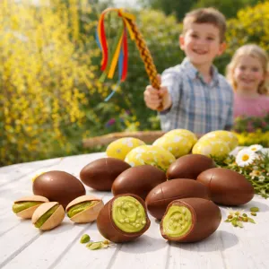 Novi čokoládové vajíčka s pistáciovým krémom 160g