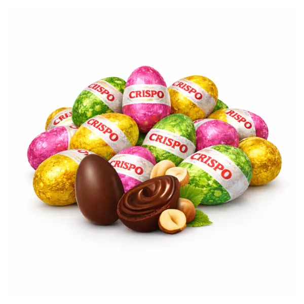Crispo Ovetti čokoládové vajíčka s lieskovcovým krémom 130g