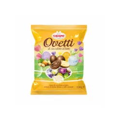 Crispo Ovetti čokoládové vajíčka s lieskovcovým a mliečnym krémom 130g thumbnail-1