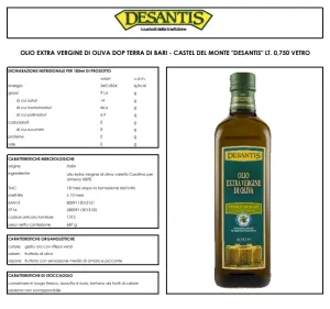 Desantis extra panenský olivový olej z olív Coratina DOP 0,75l