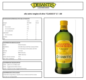 Desantis Classico extra panenský olivový olej 1l