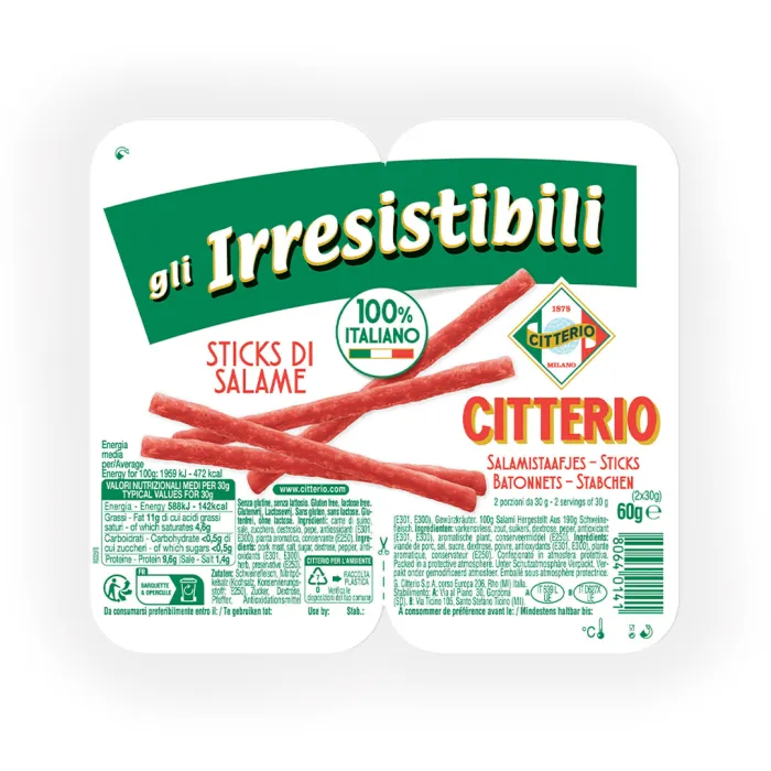 Citterio salámové tyčinky 2x30g
