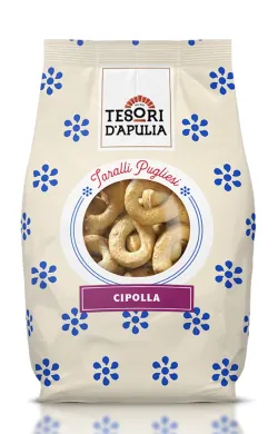 POŠKODENÝ OBAL Tesori d’Apulia taralli s príchuťou cibule 400g thumbnail-1