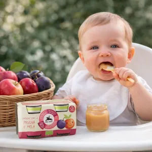 Alce Nero Bio slivkovo-jablkové pyré 2x80g