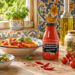 Agromonte paradajková omáčka Arrabbiata s olivami a čili papričkami 260g
