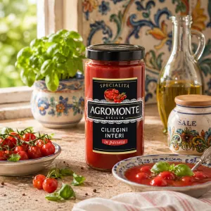 Agromonte celé cherry paradajky v passate zo cherry paradajok 560g