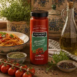 Agromonte omáčka Marinara s oreganom a čiernym korením zo cherry paradajok 580g thumbnail-2