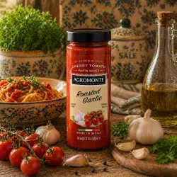 Agromonte omáčka Roasted garlic zo cherry paradajok a cesnaku 580g thumbnail-2