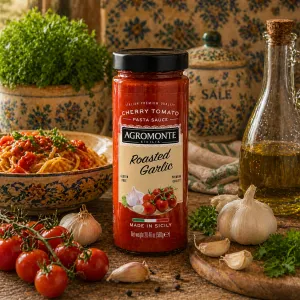 Agromonte omáčka Roasted garlic zo cherry paradajok a cesnaku 580g