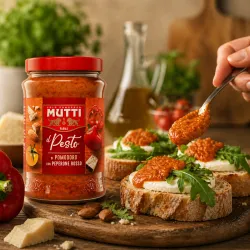 Mutti pesto z oranžových paradajok 180g thumbnail-2