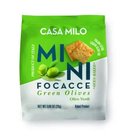 Casa Milo mini focacce zelené olivy 25g thumbnail-1