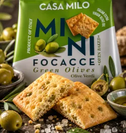 Casa Milo mini focacce zelené olivy 25g thumbnail-2