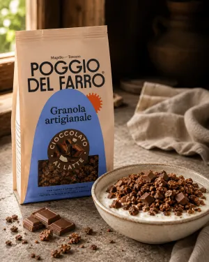 Poggio del Farro BIO granola s mliečnou čokoládou 250g
