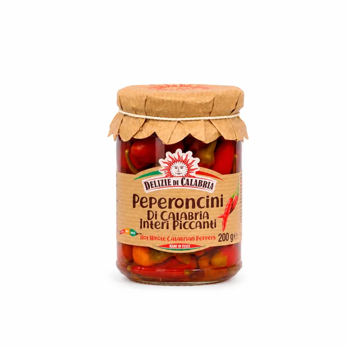 Delizie di Calabria celé pikantné kalábrijské chilli papričky 200g