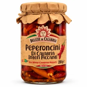 Delizie di Calabria celé pikantné kalábrijské chilli papričky 280g