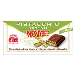 ZACHRÁŇ MA Novi jemná mliečna čokoláda s pistáciovou náplňou a sekanými pistáciami 105g thumbnail-2