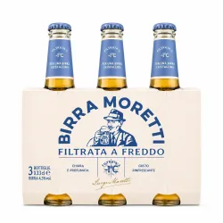 Birra Moretti alkoholické pivo Filtrata a Freddo 3x330ml thumbnail-1