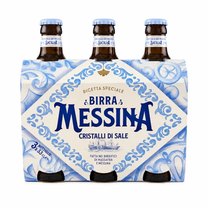 Birra Messina alkoholicé pivo Cristall di Sale 3x330ml