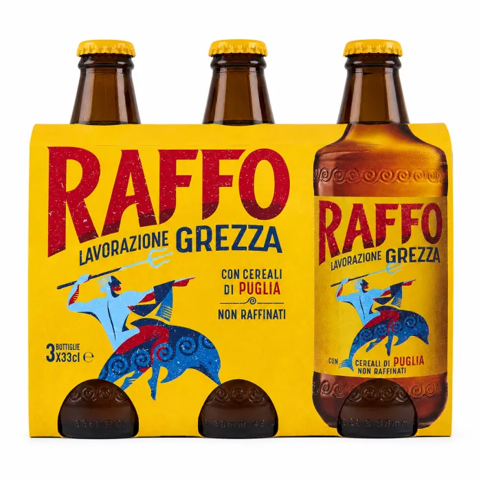 Raffo alkoholické pivo Lavorazione Grezza 3x330ml