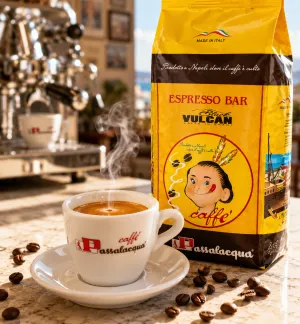 Passalacuqa Black Vulcan Espresso bar zrnková káva 500g