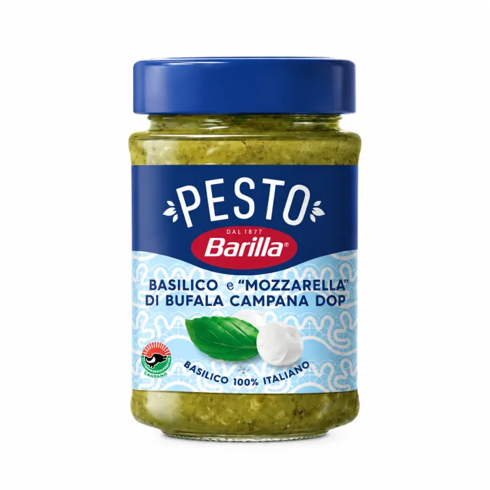 Barilla pesto s bazalkou a byvolov mozzarellou DOP 190g