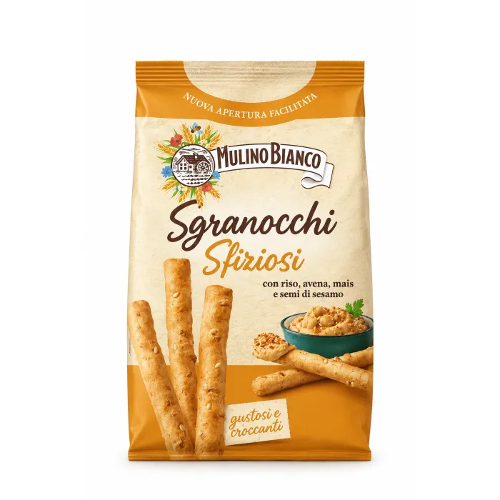 Mulino Bianco chrumkavé tyčinky grissini s mixom 8 cereálii 210g