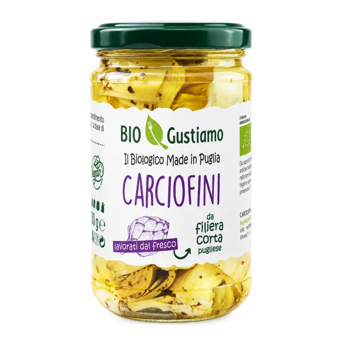 Bio Gustiamo artičoky v oleji 280g