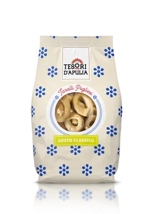 POŠKODENÝ OBAL Tesori d’Apulia taralli s olivovým olejom 400g