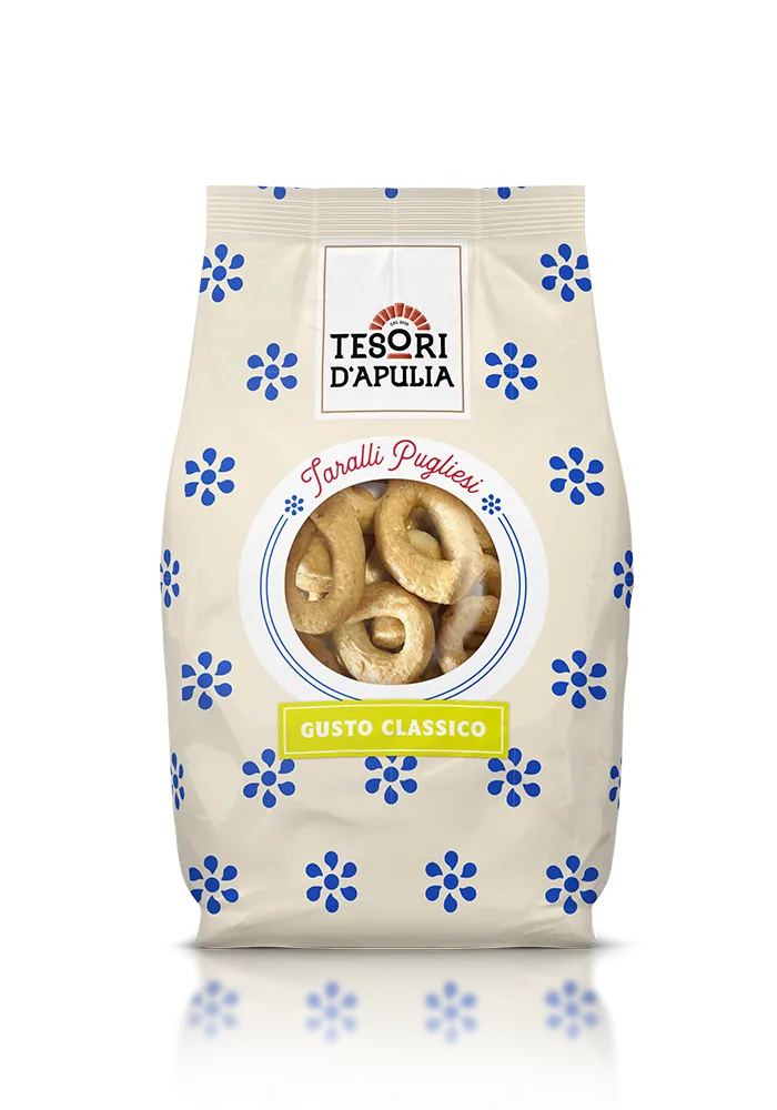 POŠKODENÝ OBAL Tesori d’Apulia taralli s olivovým olejom 400g