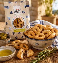 POŠKODENÝ OBAL Tesori d’Apulia taralli s olivovým olejom 400g thumbnail-2
