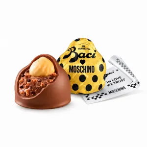 Perugina Baci MOSCHINO mliečne pralinky s kúskami sušienok 150g