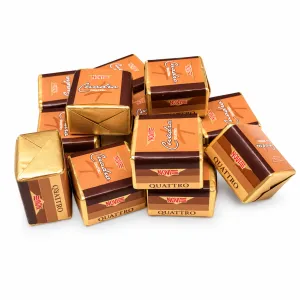 Novi Cuadro pralinky v štyroch vrstvách čokolády s lieskovými orieškami 150g