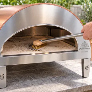 Pizza Party mosadzná kefa na čistenie pece 60cm