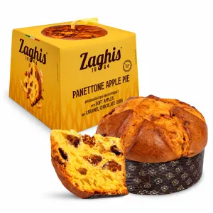 Zaghis Panettone Apple Pie s karamelovou čokoládou 600g