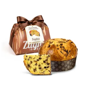 Zaghis Panettone s bielou, mliečnou a horkou čokoládou 750g