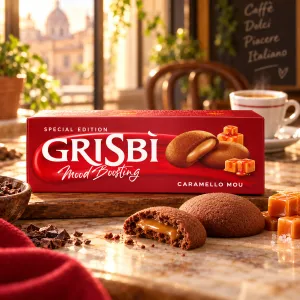 Vicenzi Grisbì sušienky s karamelovým krémom Caramello Mou 112g