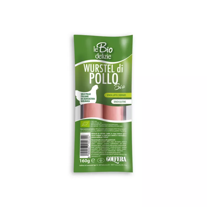 Golfera Wurstel di pollo BIO párky 160gr