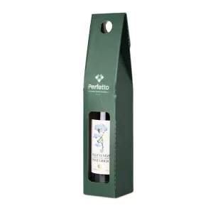 Zelená kartónová krabička na 1 fľašu