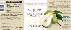 Agrisicilia džem zo sicílskych hrušiek Coscia Dell'etna 360g - 1ks