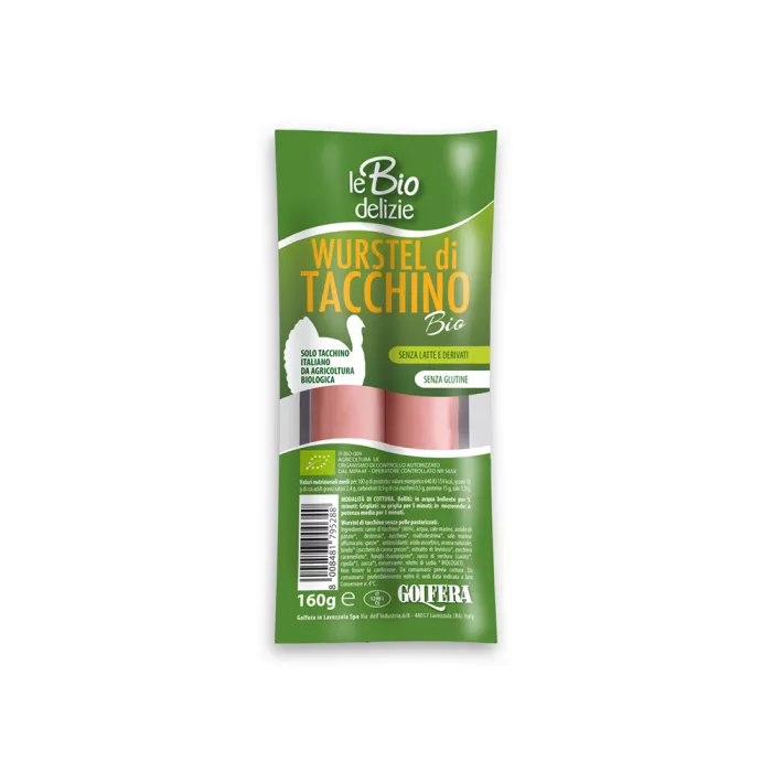 Golfera Wurstel di tacchino BIO párky 160gr