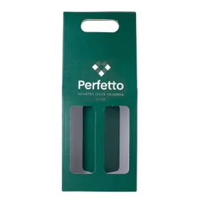 Zelená kartónová krabička na 2 fľaše