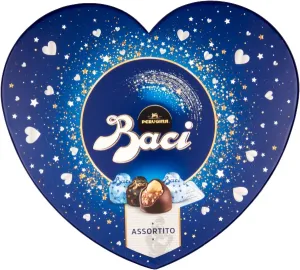 Perugina Baci Dezert z bielej, mliečnej a horkej čokolády v tvare srdca 150g