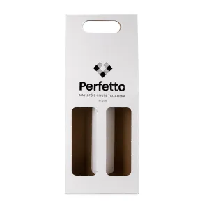 Biela kartónová krabička na 2 fľaše